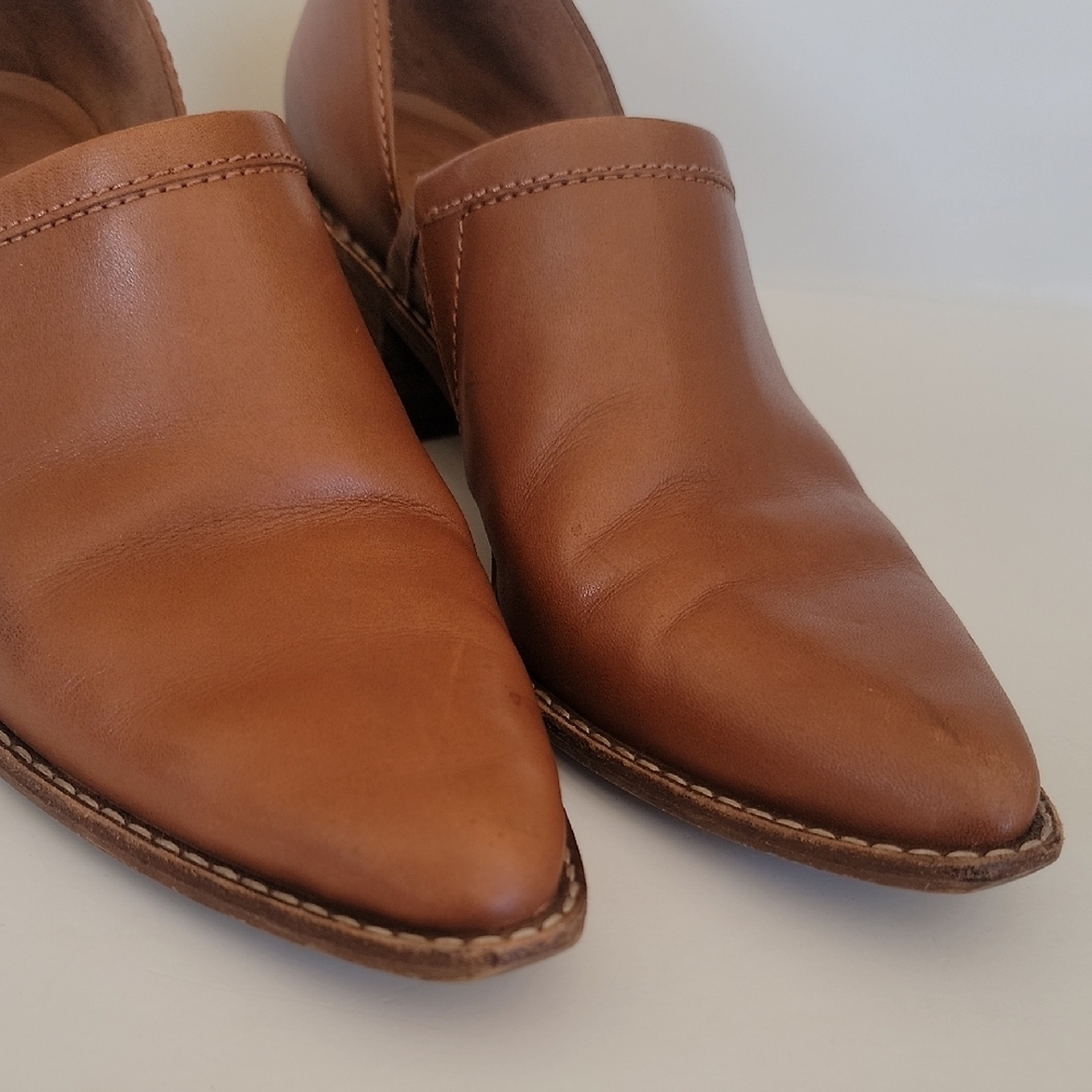 Madewell Womens Brady Boot Size 8 Low Cut Bootie Block Heel Tang Leather Shoe - Picture 9 of 9